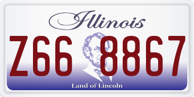 IL license plate Z668867