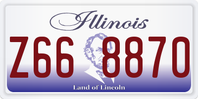 IL license plate Z668870