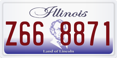 IL license plate Z668871