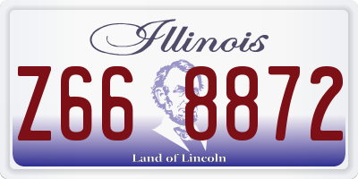 IL license plate Z668872
