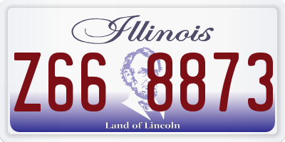 IL license plate Z668873