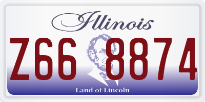 IL license plate Z668874