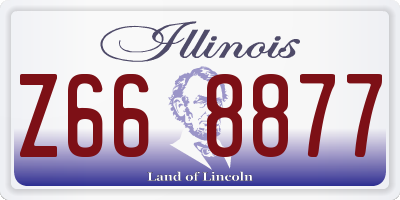 IL license plate Z668877