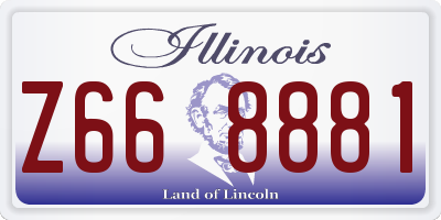 IL license plate Z668881