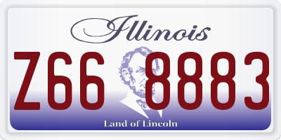 IL license plate Z668883