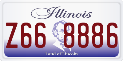 IL license plate Z668886