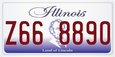 IL license plate Z668890