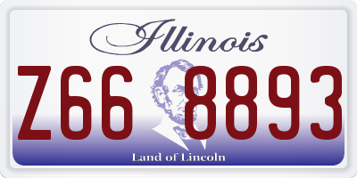 IL license plate Z668893