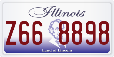 IL license plate Z668898