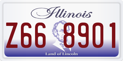 IL license plate Z668901