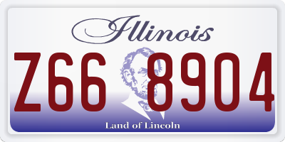 IL license plate Z668904