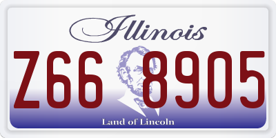 IL license plate Z668905