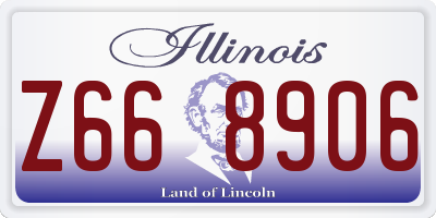 IL license plate Z668906