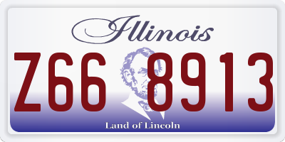 IL license plate Z668913