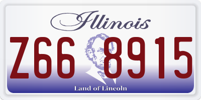 IL license plate Z668915