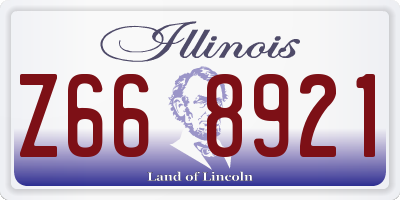 IL license plate Z668921
