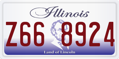 IL license plate Z668924