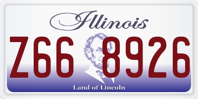 IL license plate Z668926