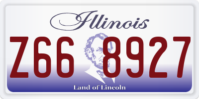 IL license plate Z668927