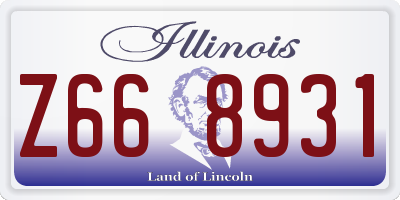 IL license plate Z668931
