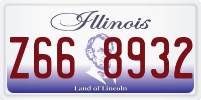 IL license plate Z668932