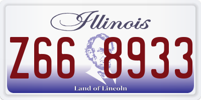 IL license plate Z668933