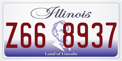IL license plate Z668937