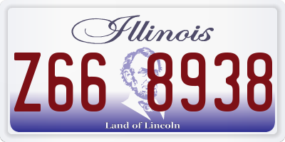 IL license plate Z668938