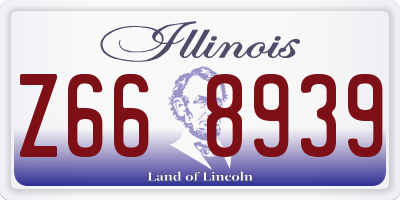 IL license plate Z668939