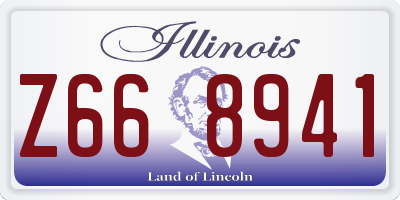 IL license plate Z668941