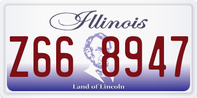 IL license plate Z668947