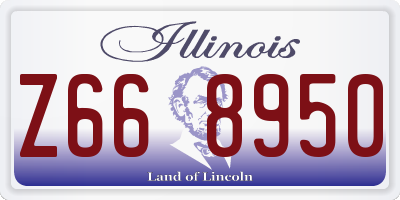 IL license plate Z668950