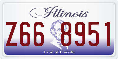 IL license plate Z668951