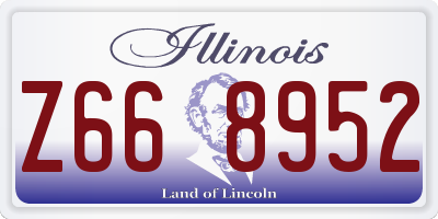 IL license plate Z668952