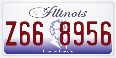 IL license plate Z668956