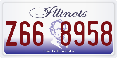 IL license plate Z668958