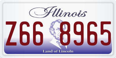 IL license plate Z668965