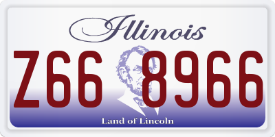 IL license plate Z668966