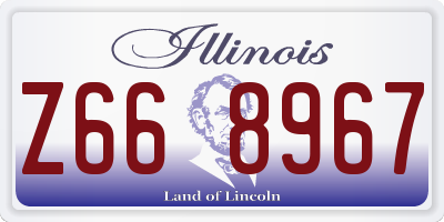 IL license plate Z668967