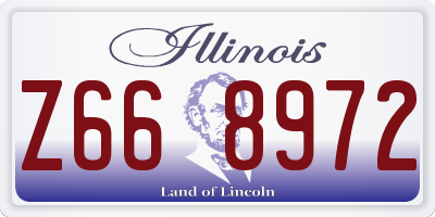 IL license plate Z668972