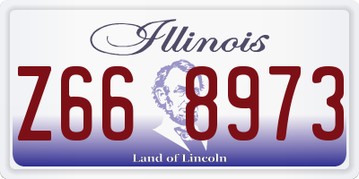 IL license plate Z668973