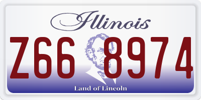 IL license plate Z668974
