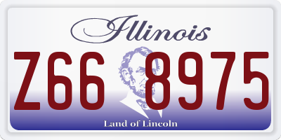 IL license plate Z668975