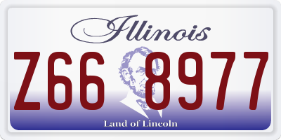IL license plate Z668977