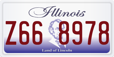 IL license plate Z668978