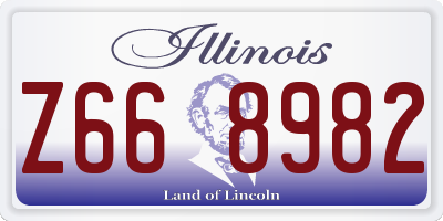 IL license plate Z668982