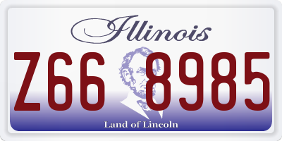 IL license plate Z668985