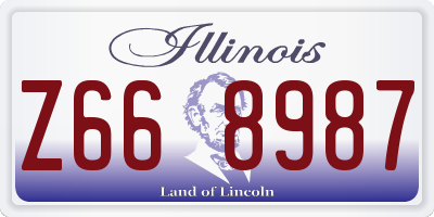 IL license plate Z668987