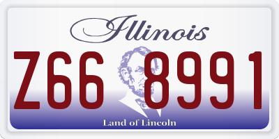IL license plate Z668991