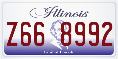 IL license plate Z668992